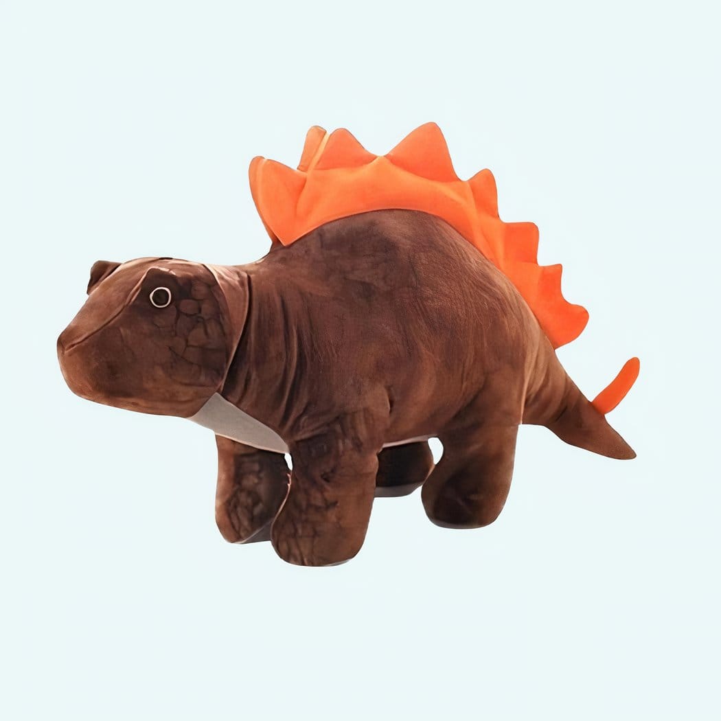 Donkerbruine Stegosaurus Knuffel Zachte Dino Speelkameraad De Knuffel