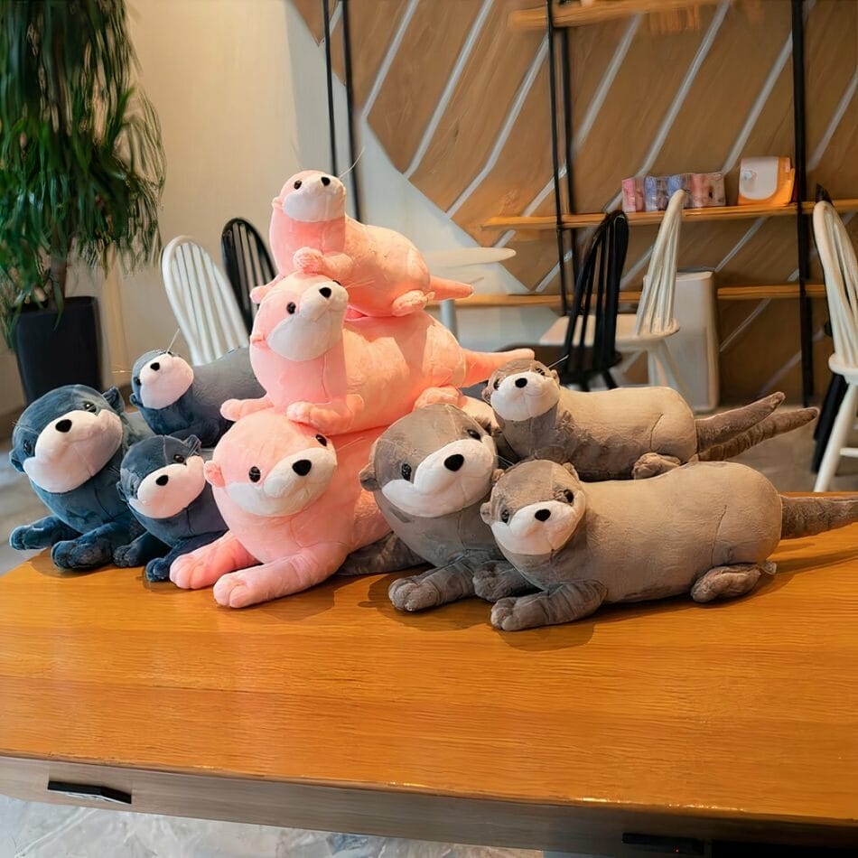 Donkergrijze Knuffel Otter Met Ultra Zachte Vacht En Troostkameraad De Knuffel