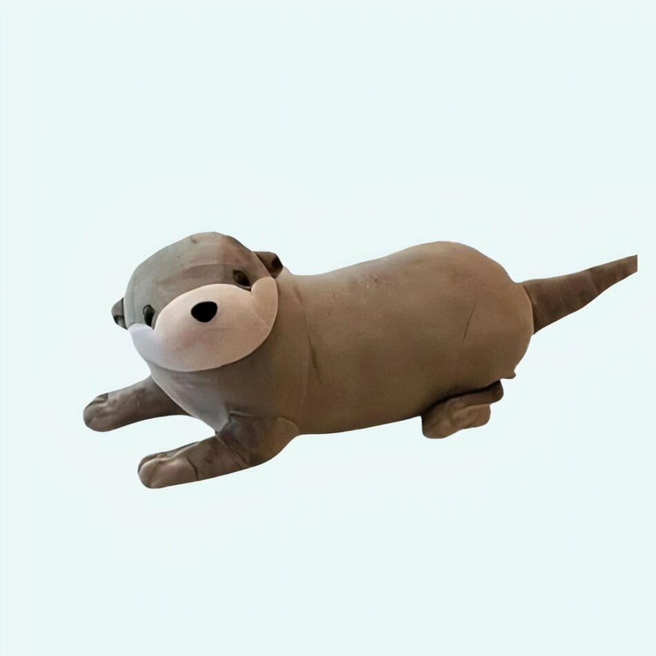 Donkergrijze Knuffel Otter Met Ultra Zachte Vacht En Troostkameraad De Knuffel