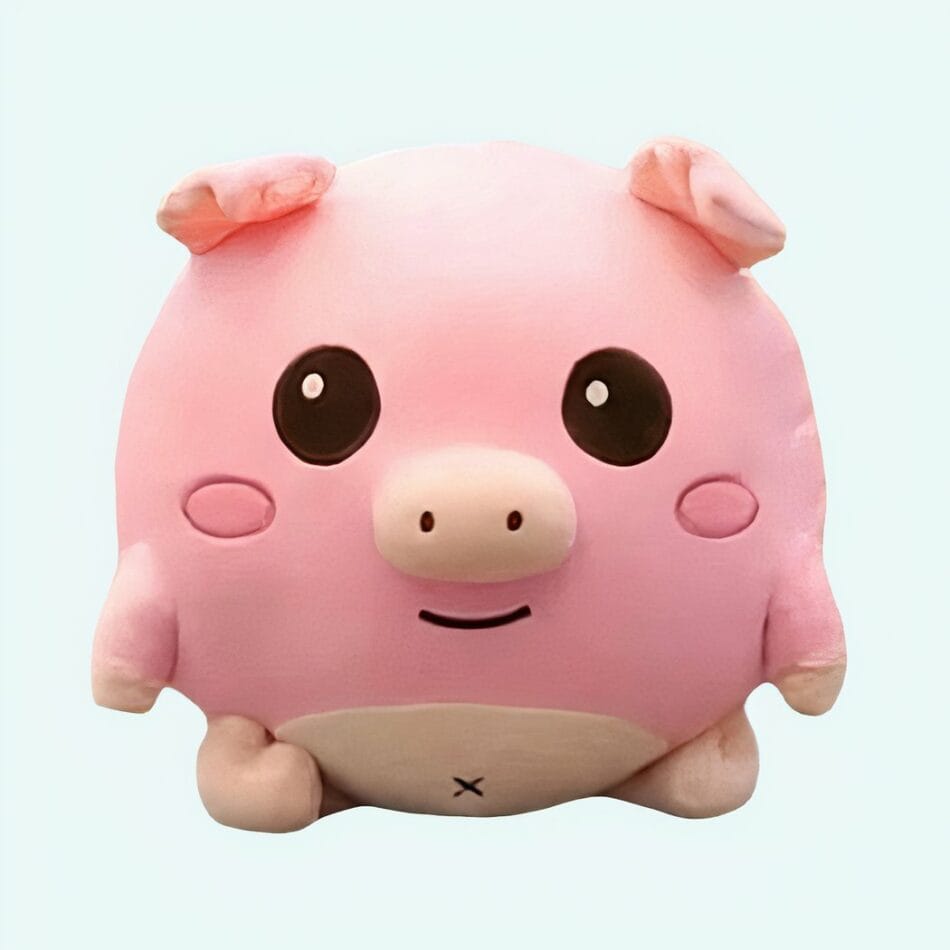 Donkerroze Pluche Knuffelvarken Met Lichte Roze Oren De Knuffel