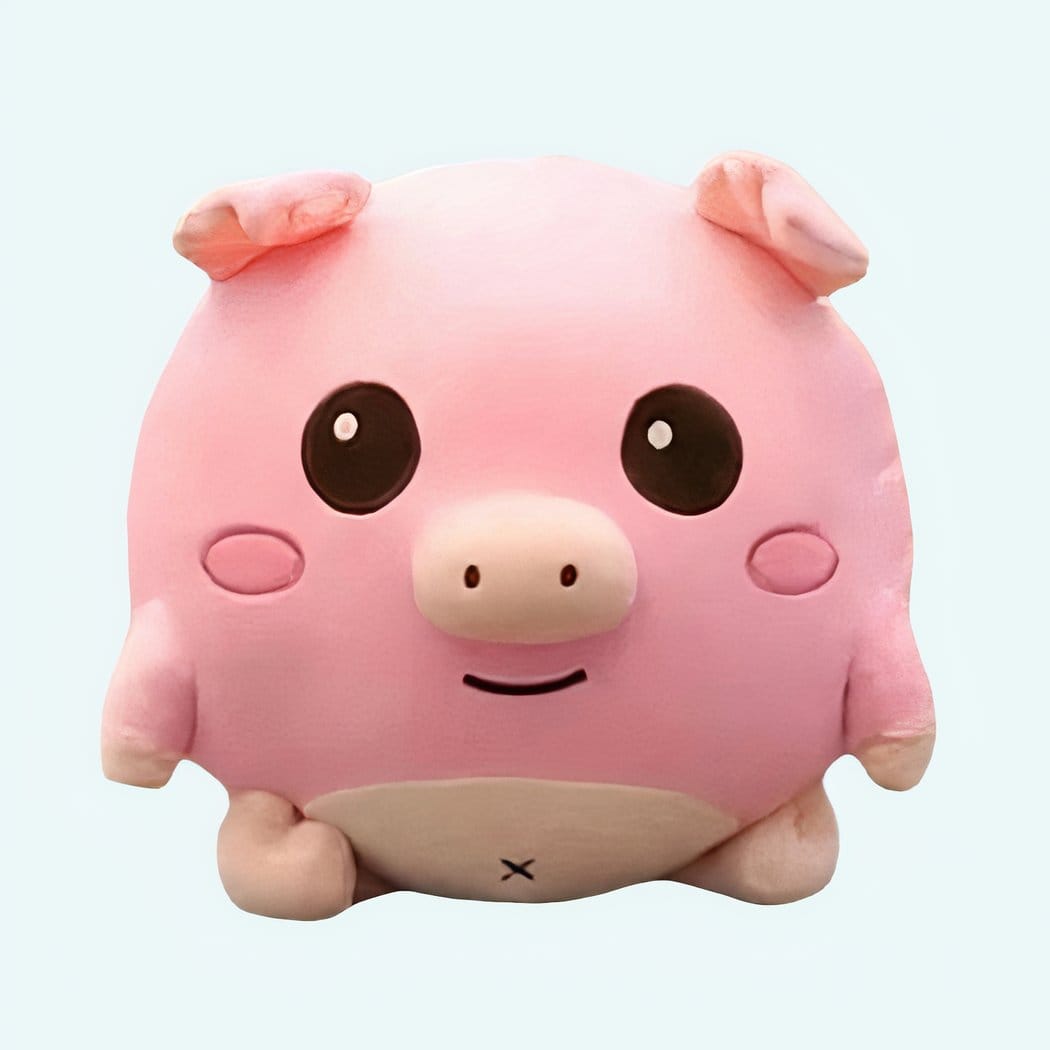 Donkerroze Pluche Knuffelvarken Met Lichte Roze Oren De Knuffel 30cm