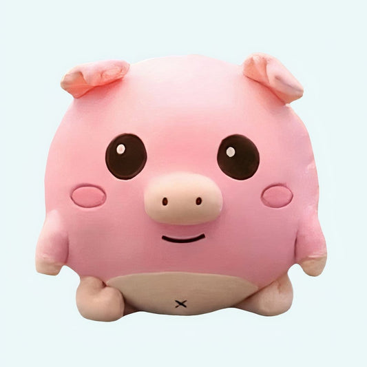 Donkerroze Pluche Knuffelvarken Met Lichte Roze Oren De Knuffel 30cm