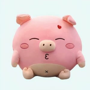 Donkerroze Pluche Knuffelvarken Met Lichte Roze Oren De Knuffel