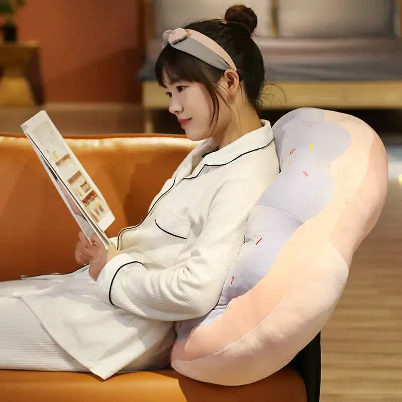 Donut Vloerkussen 45 cm | Pluche Dessert in 4 Modellen De Knuffel