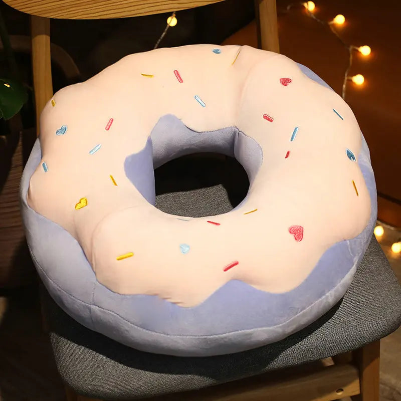 Donut Vloerkussen 45 cm | Pluche Dessert in 4 Modellen De Knuffel Model 1