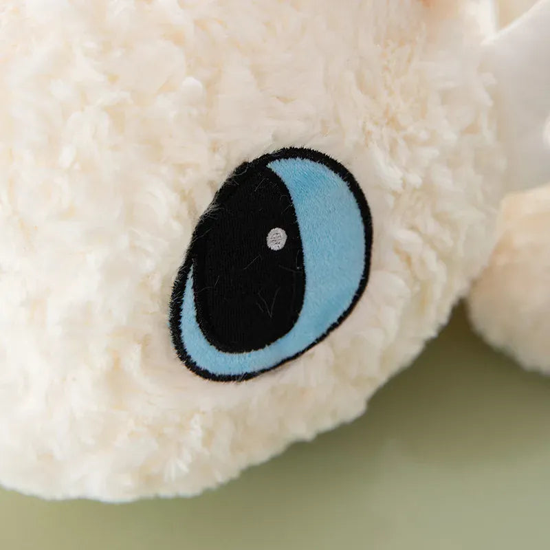 Draak Knuffelkussen Wit | Groot Pluche Draakje De Knuffel
