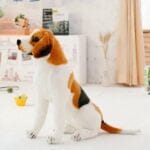 Driekleurige Zittende Reuzen Knuffelhond Jack Russell Inspiratie 90 cm De Knuffel