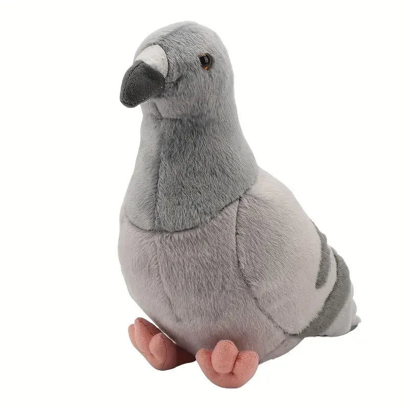 Duif Knuffel | Realistische Pluche Grijze Duif De Knuffel