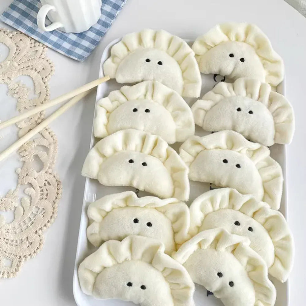 Dumpling Knuffel Sleutelhanger | Grappige Pluche Tashanger De Knuffel 10 stuks