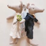 Duo Knuffel Muisjes Getrouwd Zachte Vulling 15 cm Hoog De Knuffel