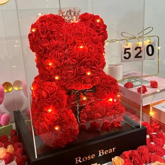 Eeuwige Roos met Teddybeer | Valentijn Cadeau De Knuffel
