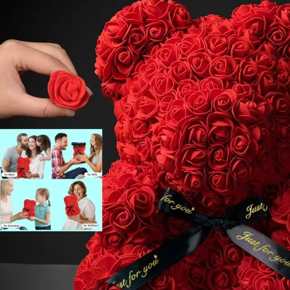 Eeuwige Roos met Teddybeer | Valentijn Cadeau De Knuffel