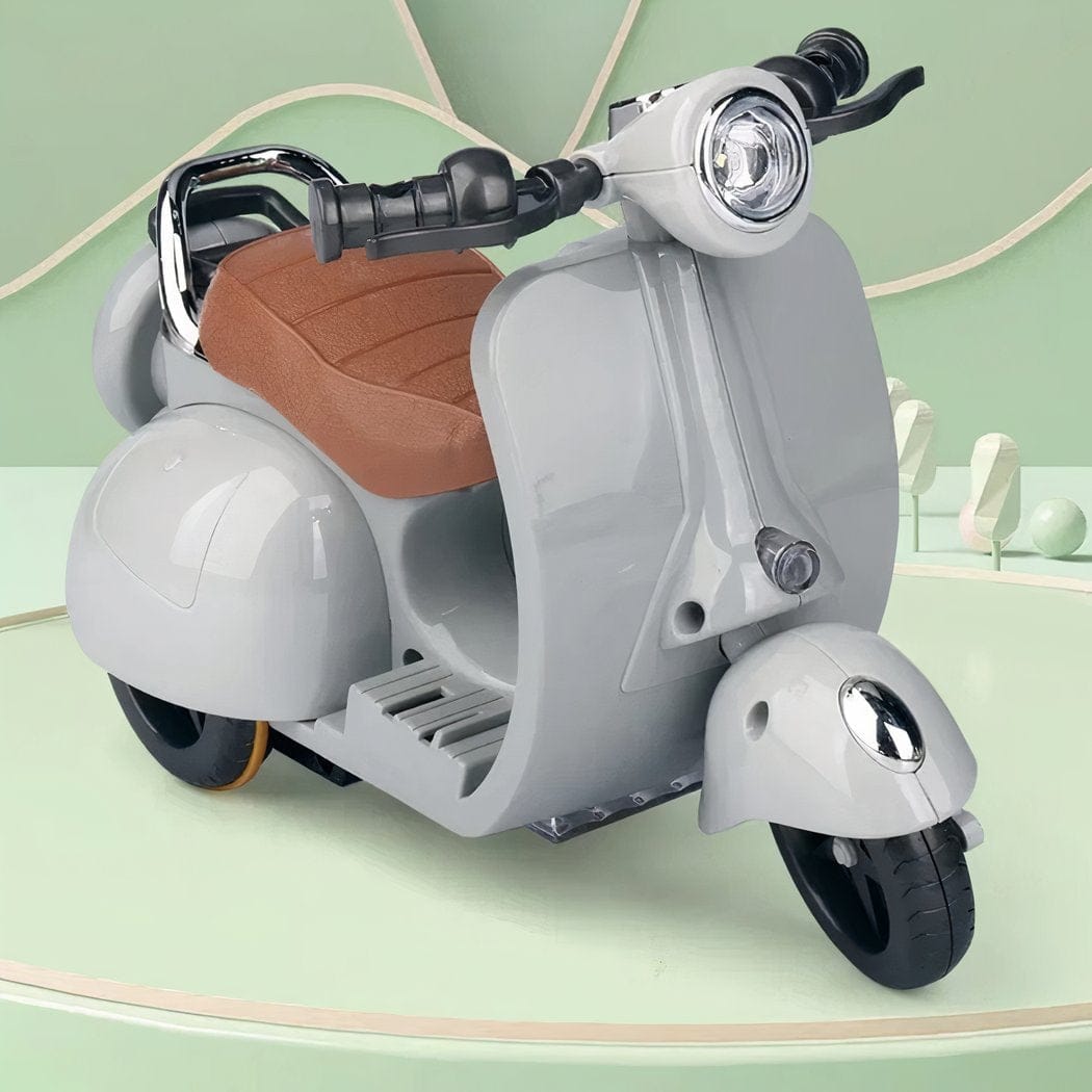 Elektrische Scooter Voor Labubu Knuffels Retro Uiterlijk De Knuffel grijs