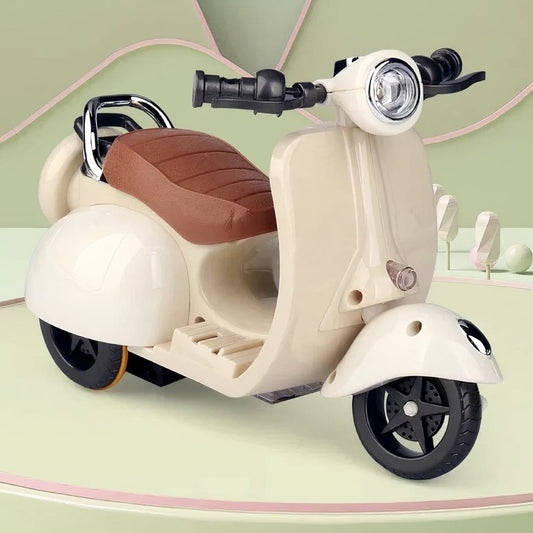 Elektrische Scooter Voor Labubu Knuffels Retro Uiterlijk De Knuffel beige