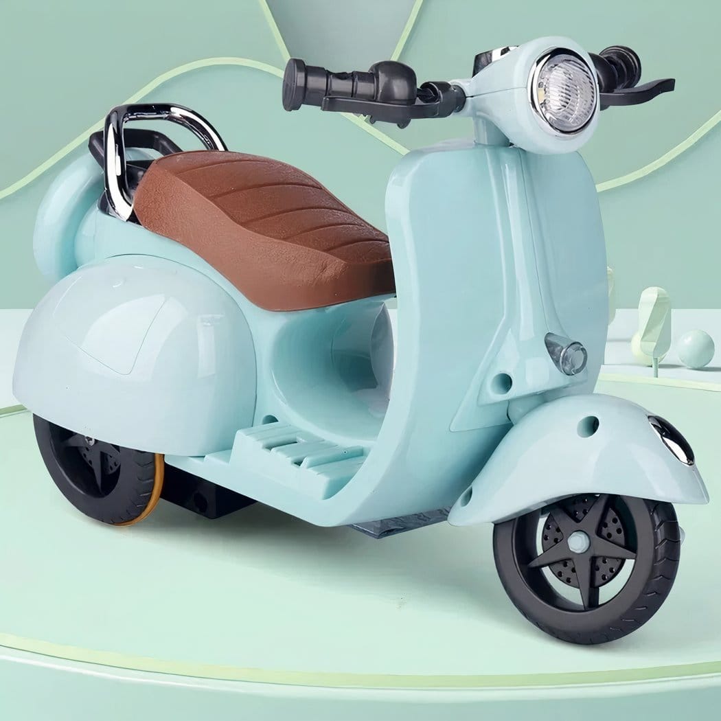 Elektrische Scooter Voor Labubu Knuffels Retro Uiterlijk De Knuffel blauw