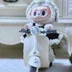Elektrische Scooter Voor Labubu Knuffels Retro Uiterlijk De Knuffel