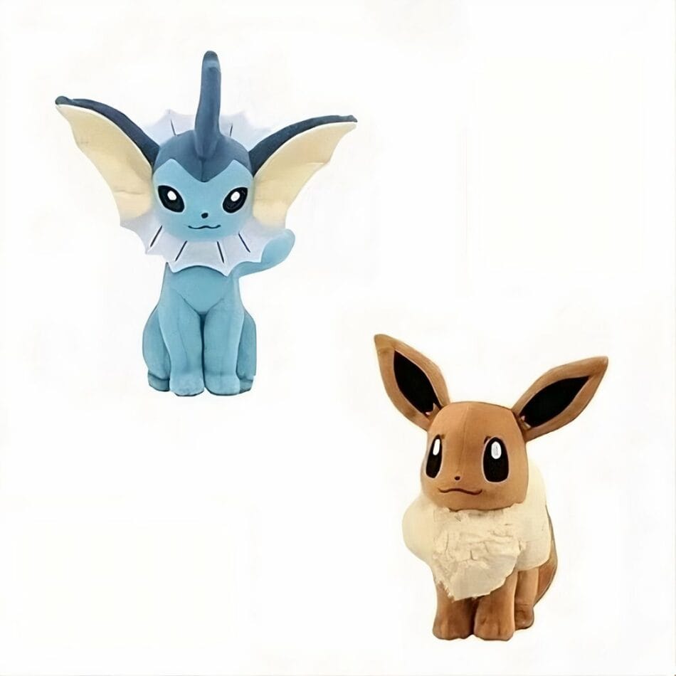 Evoli 20 cm en Aquali Knuffelset - Superzachte Pokémon De Knuffel