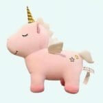 Fluweelzachte Eenhoorn Knuffel Roze 45 Cm Met Gouden Hoorn De Knuffel