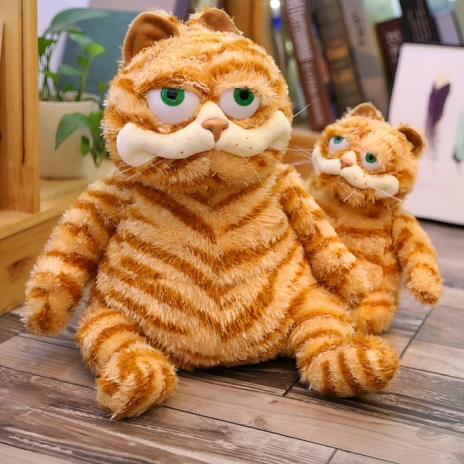 Garfield Knuffel Kat Grijze Vacht Met Bozig Gezicht De Knuffel