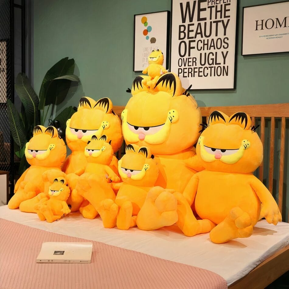 Garfield Knuffelkat Met Zachte Vacht, Roze Neus en Schattige Ogen De Knuffel