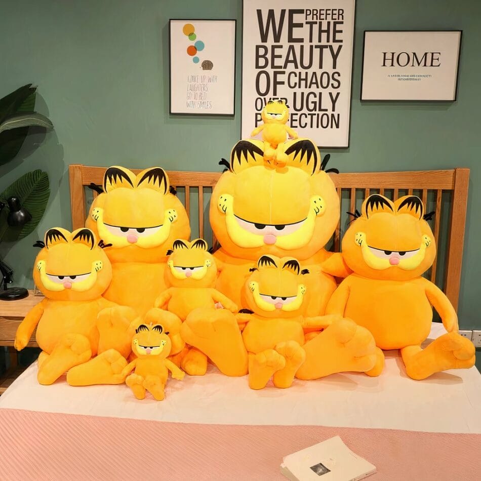 Garfield Knuffelkat Met Zachte Vacht, Roze Neus en Schattige Ogen De Knuffel