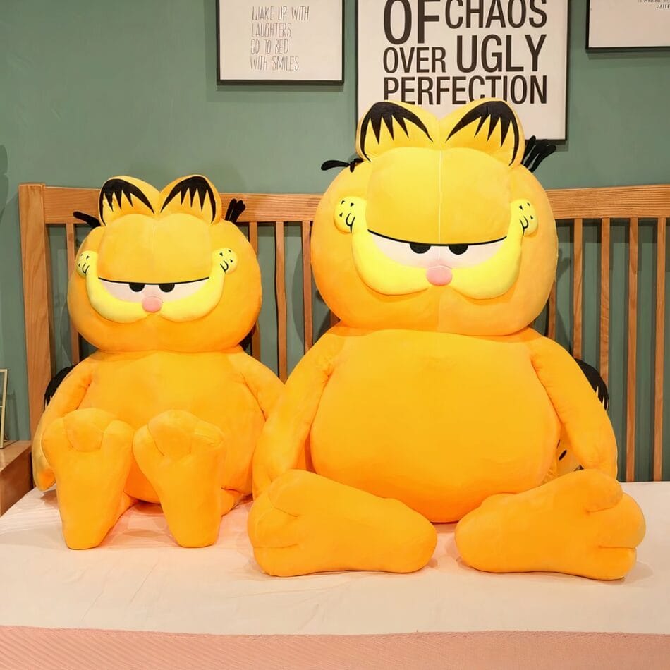 Garfield Knuffelkat Met Zachte Vacht, Roze Neus en Schattige Ogen De Knuffel