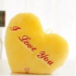 Geel Hartvormige Knuffel Met Je t’aime Tekst I Love You Valentijn De Knuffel