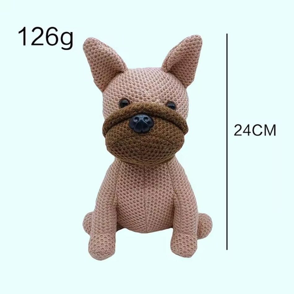 Gehaakte Bulldog Knuffel Met Grote Oren Zacht De Knuffel