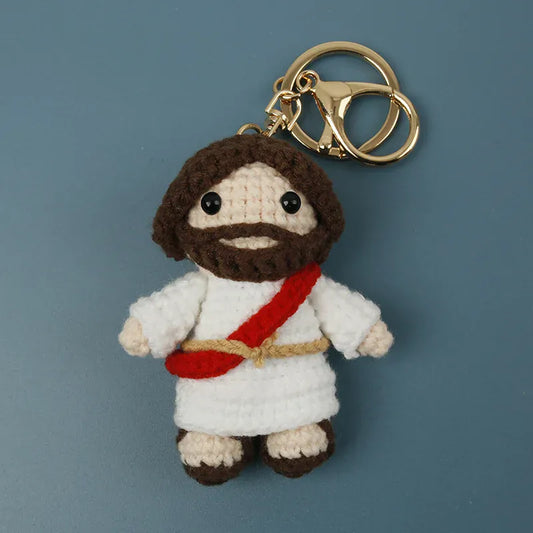 Gehaakte Jezus Knuffel Sleutelhanger | Handgemaakte Tashanger De Knuffel Jezus 1