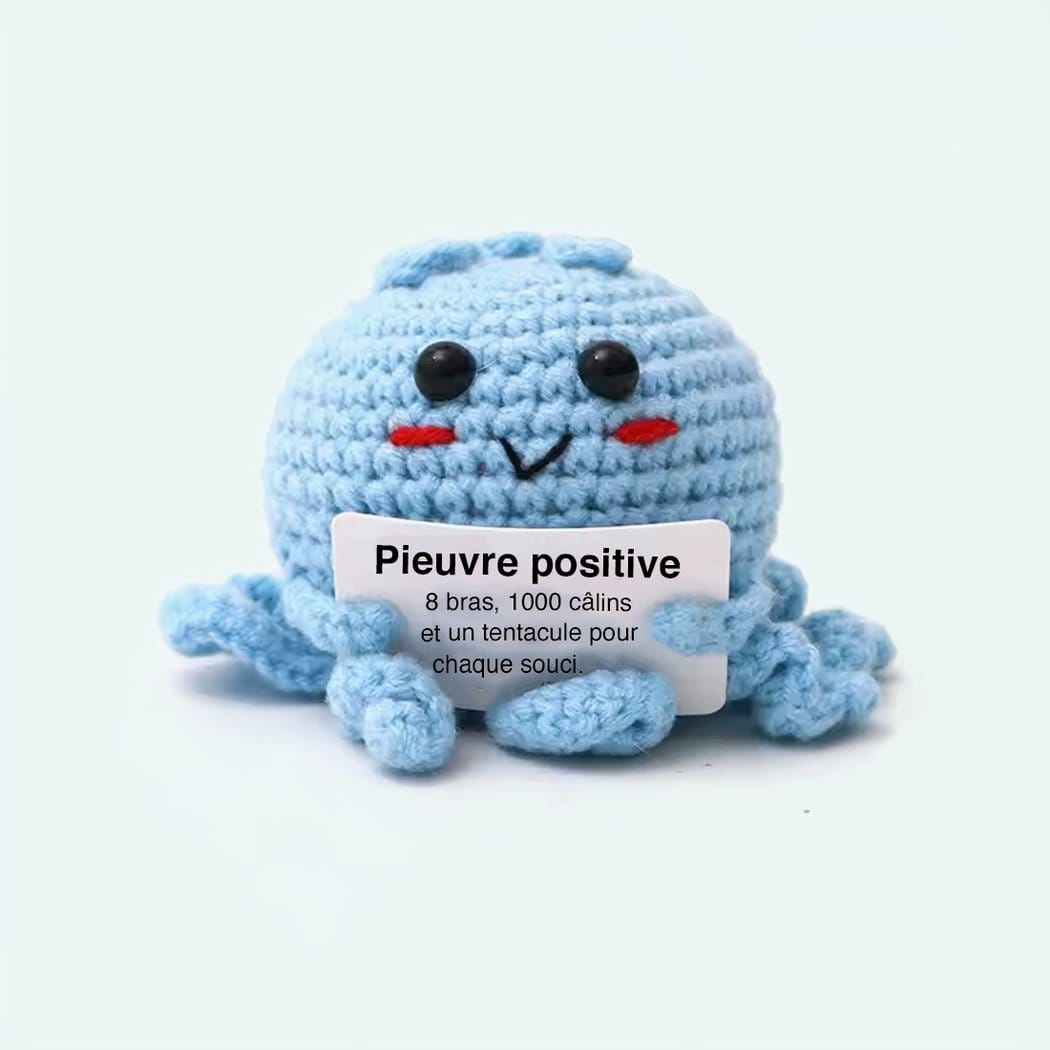 Gehaakte Knuffel Octopus Handgemaakt Zacht Troostvol De Knuffel blauw