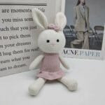 Gehaakte Konijn Knuffel Mademoiselle Lapin Handgemaakt Zacht Garens De Knuffel