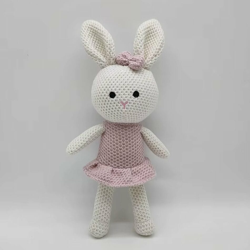 Gehaakte Konijn Knuffel Mademoiselle Lapin Handgemaakt Zacht Garens De Knuffel