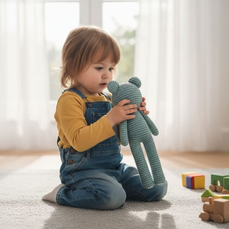 Gehaakte Konijnknuffel Katoen Hypoallergeen Voor Pasgeborenen De Knuffel