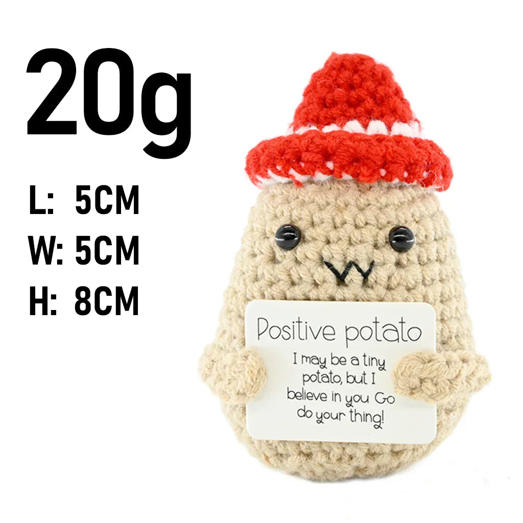 Gehaakte Positieve Aardappel | Mini Knuffel met Kaartje, 9 Modellen De Knuffel Model 4