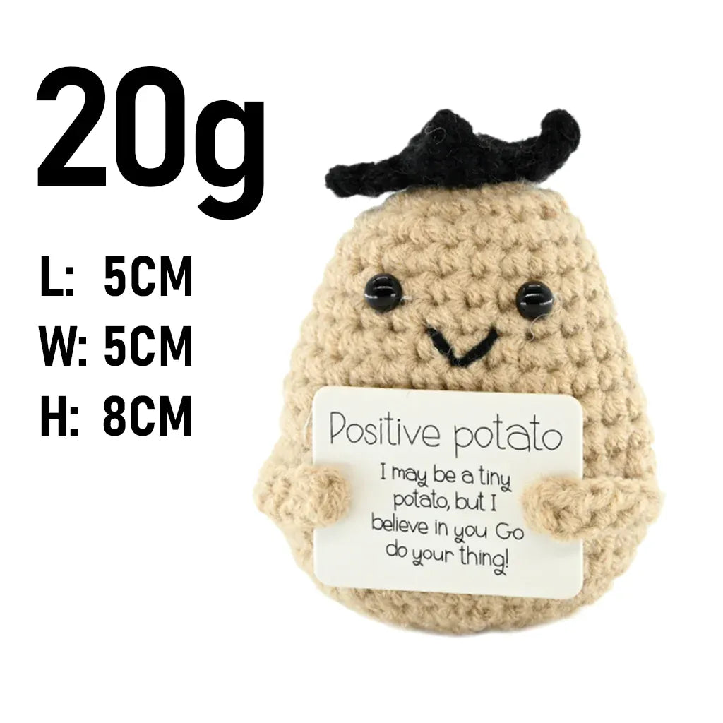 Gehaakte Positieve Aardappel | Mini Knuffel met Kaartje, 9 Modellen De Knuffel Model 7