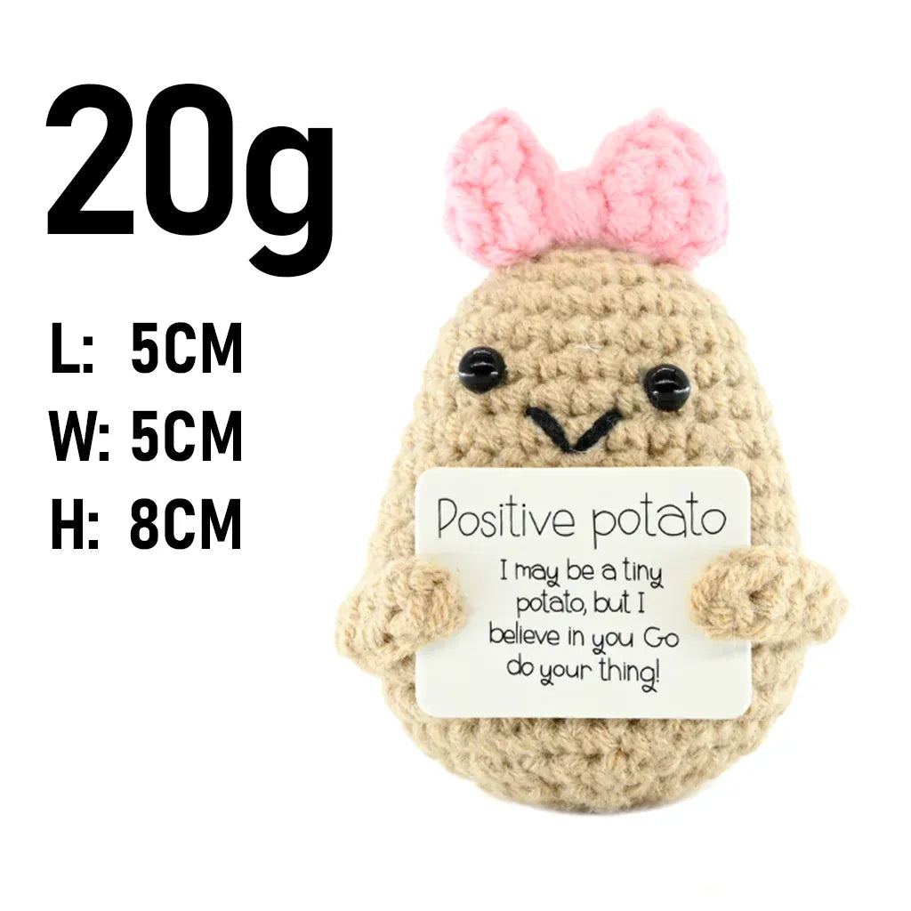 Gehaakte Positieve Aardappel | Mini Knuffel met Kaartje, 9 Modellen De Knuffel Model 6
