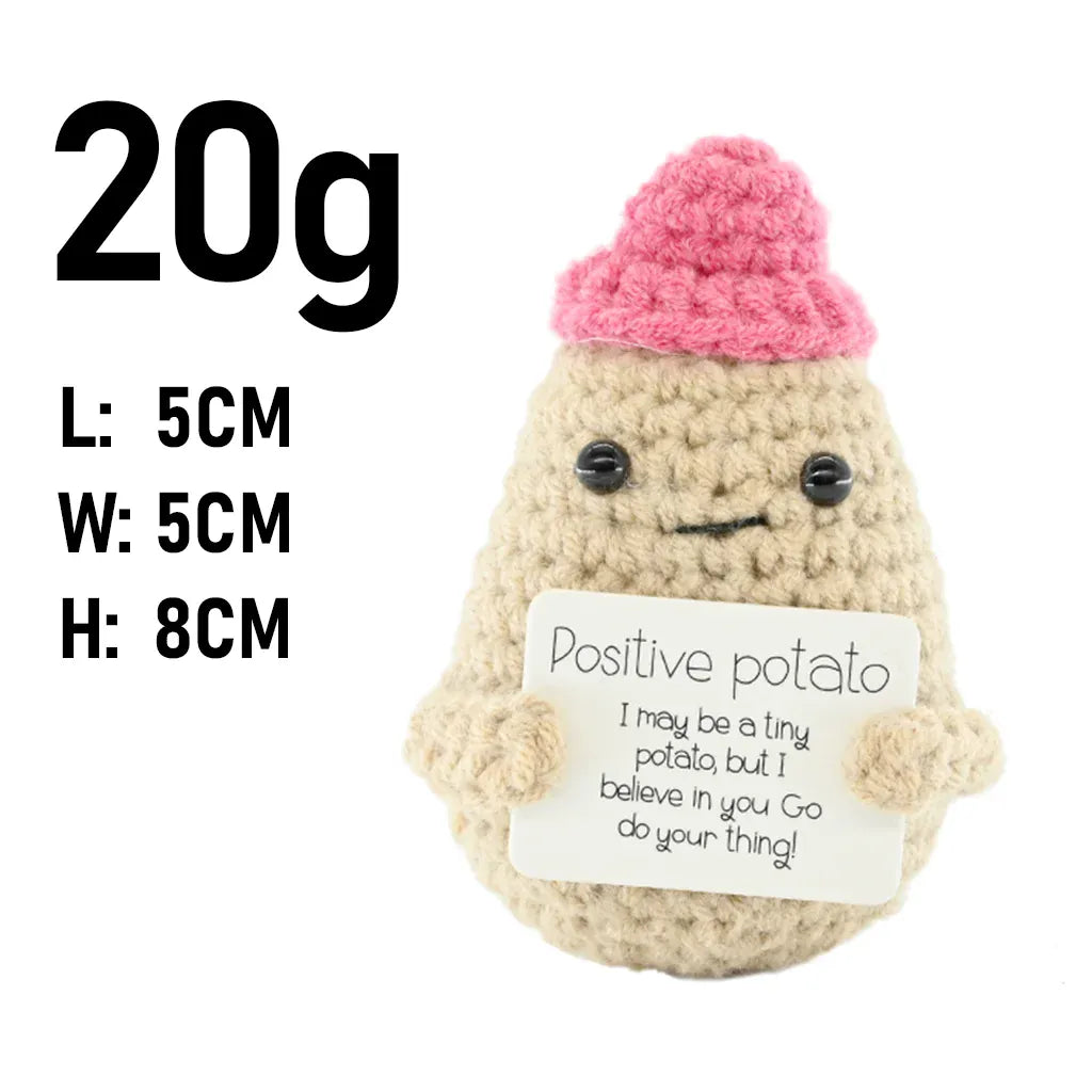 Gehaakte Positieve Aardappel | Mini Knuffel met Kaartje, 9 Modellen De Knuffel Model 1