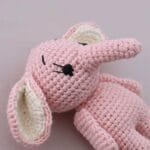 Gehaakte Roze Olifant Knuffel Handgemaakt Zacht Wolgaren Lichtgewicht De Knuffel