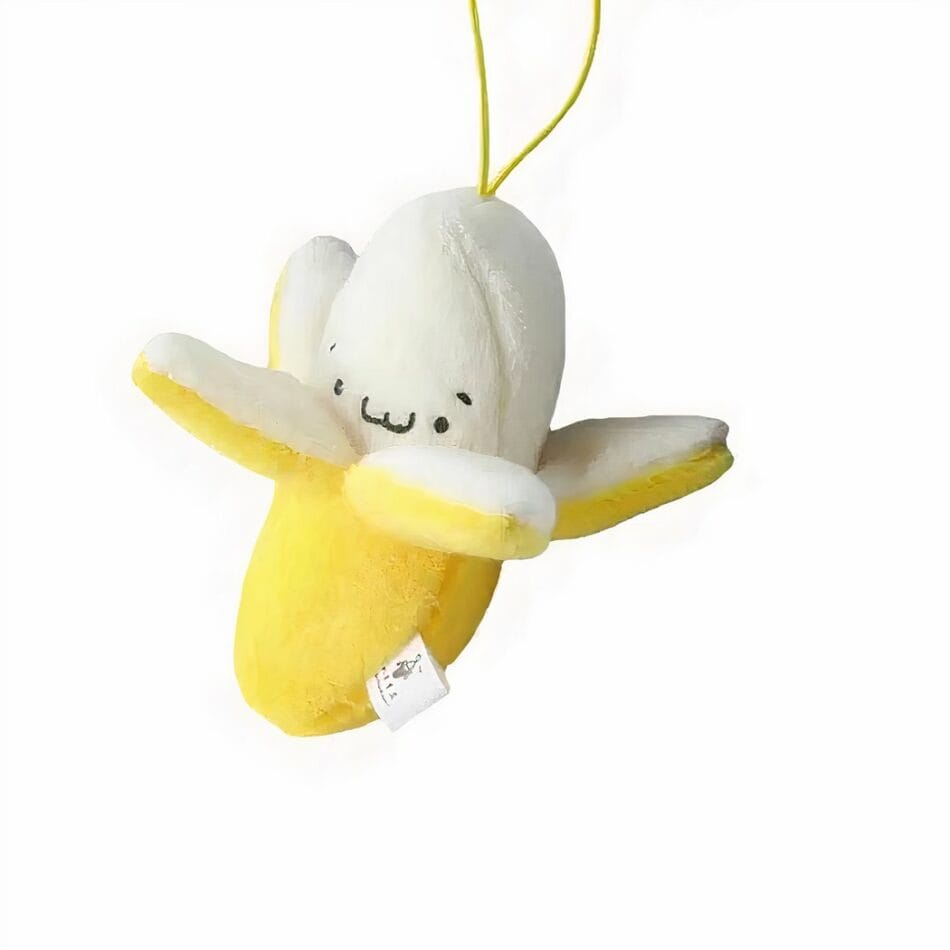 Gele Gepelde Knuffel Banaan 5 Cm Zacht Pluche Speelgoed De Knuffel