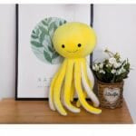Gele Inktvis Knuffel Octopus, 30 cm, Zachte Vacht, Kindvriendelijk De Knuffel
