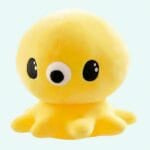 Gele Octopus Knuffel Kawaii 20 cm Zachte Pluche Ogen De Knuffel