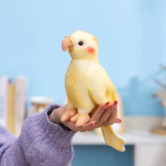 Gele Papegaai Knuffel 17 cm | Grappig Vogeltje De Knuffel