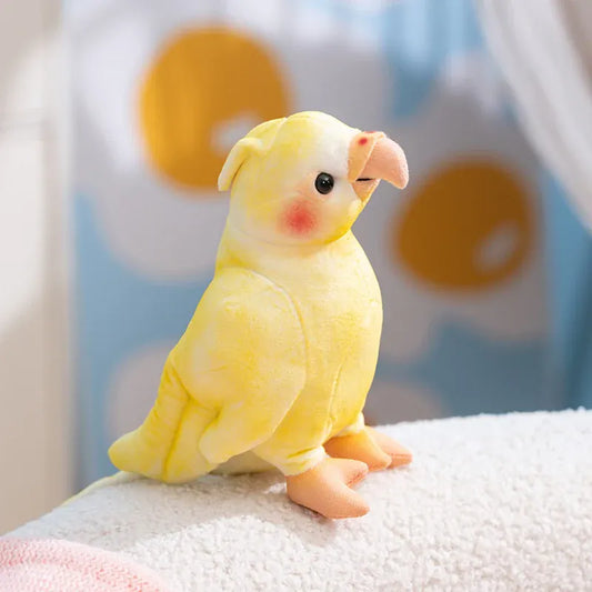Gele Papegaai Knuffel 17 cm | Grappig Vogeltje De Knuffel