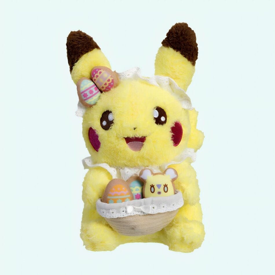 Gele Pikachu Paasknuffel Met Kantrand En Strik De Knuffel