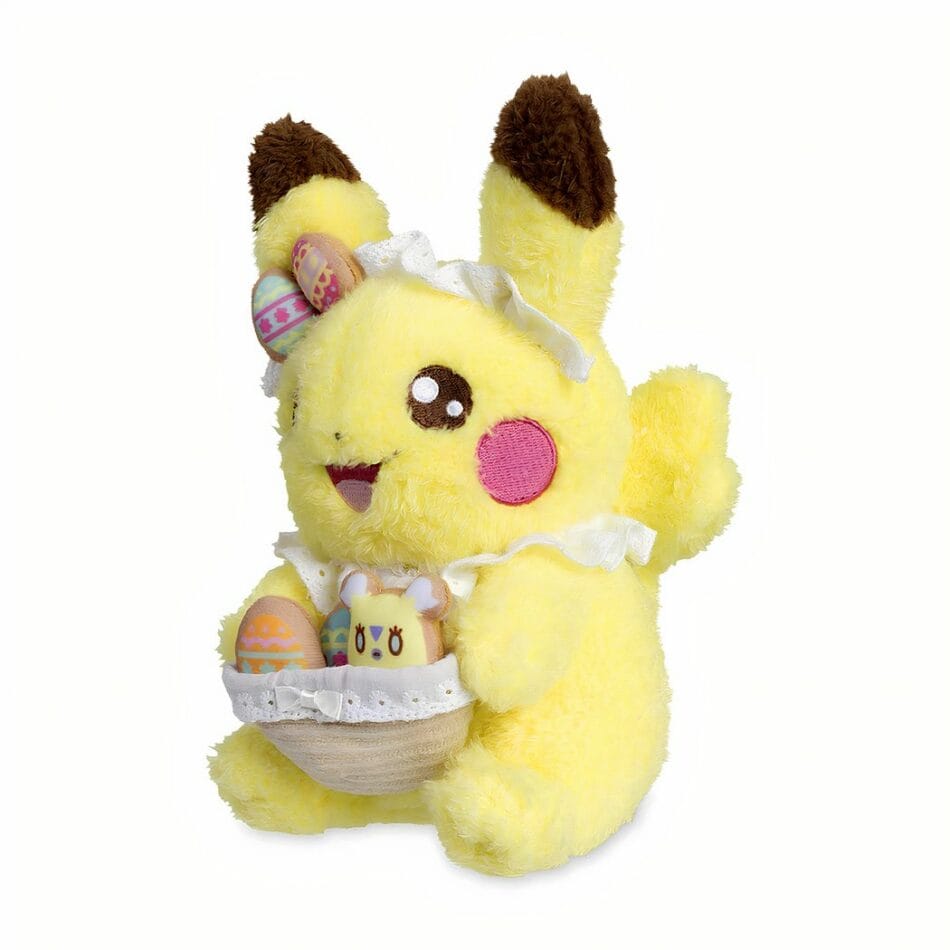 Gele Pikachu Paasknuffel Met Kantrand En Strik De Knuffel