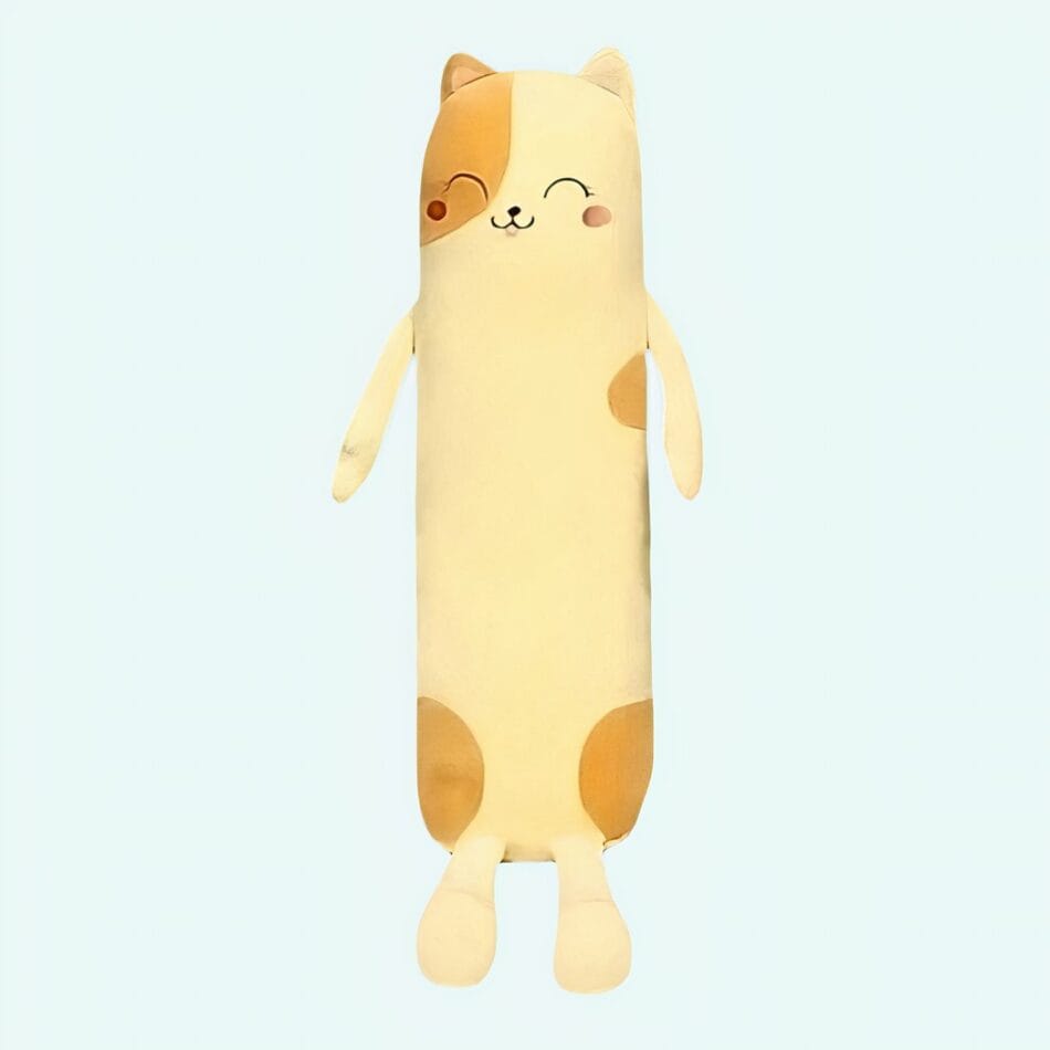 Gouden Lange Kat Knuffel Kussen Ultra Zacht Decoratief De Knuffel