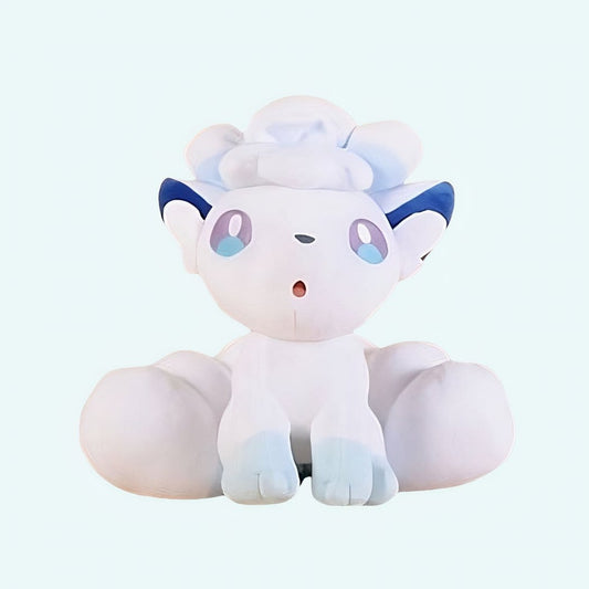 Goupix Alola Knuffel Officiële Pokémon Witte Vacht Roze Staartpunt De Knuffel