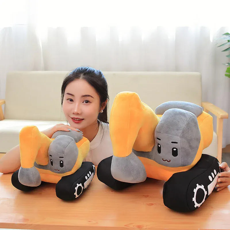 Graafmachine Knuffel 26 cm | Zacht Pluche Voertuig in 3 Kleuren De Knuffel