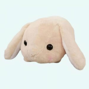 Grijs Knuffel Konijn Liggend Troostknuffel met Zijdezachte Vacht De Knuffel