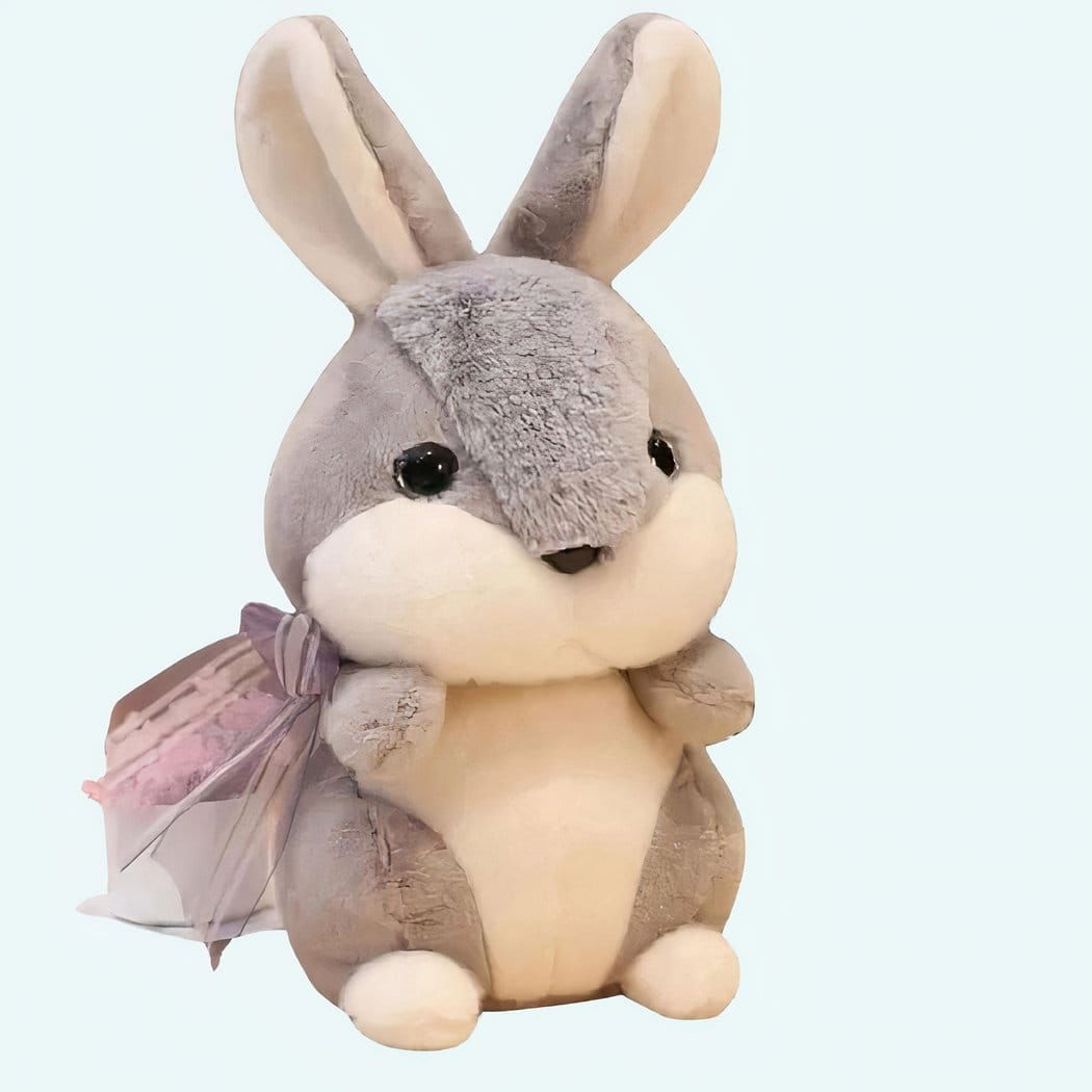 Grijs Wit Knuffel Konijn Met Zachte Pluche En Open Armen De Knuffel 30cm
